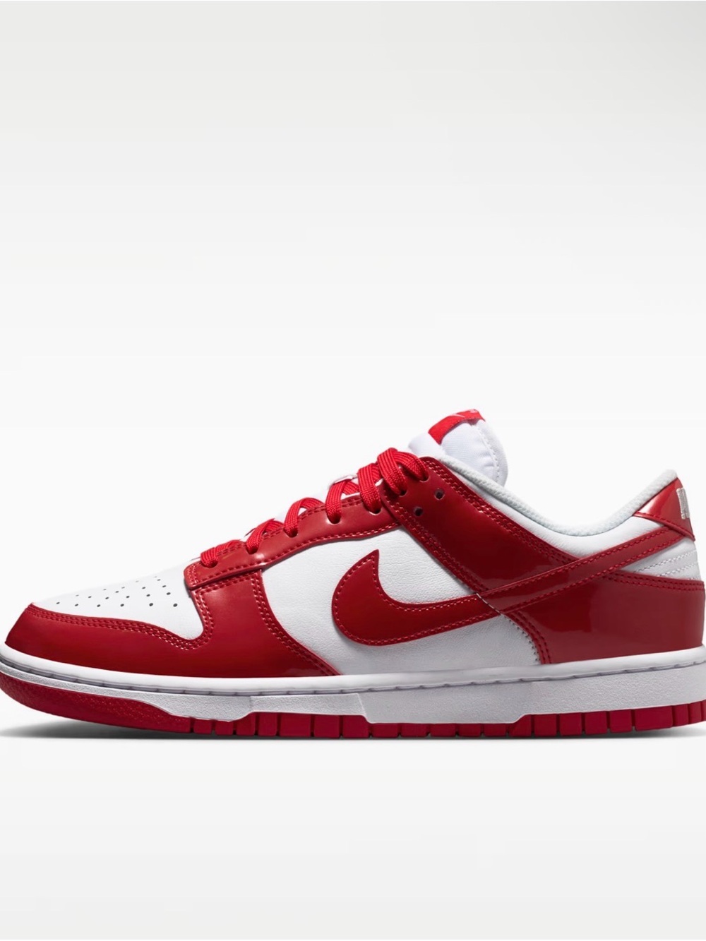 Nike WOMEN Red and White Dunks Sneakers